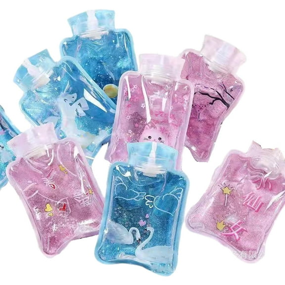 Keep Warm and Ease Pain with this Pink Clear Hot Water Bottle Warm Bag with Ears for Kids, Men & Women, Hot and Cold