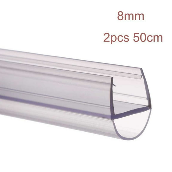 Keep Your Bathroom Clean And Dry 2Pc 50Cm Shower Door Seal Easy Installation On All Glass Doors 6/8/10/12/15Mm