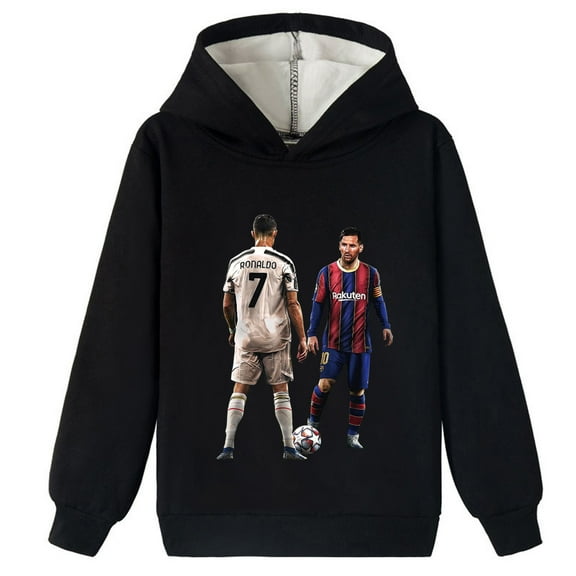 Fleece Style Hoodie Cristiano Ronaldo Brushed Design fits Winter Students’ Sports Holidays