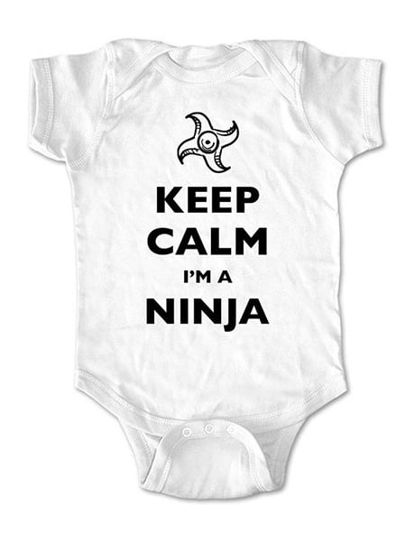 Keep calm and I'm a ninja - wallsparks Brand - baby one piece bodysuit - Great baby shower gift