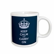 Keep calm and carry on. Navy. 11oz Mug mug-123114-1