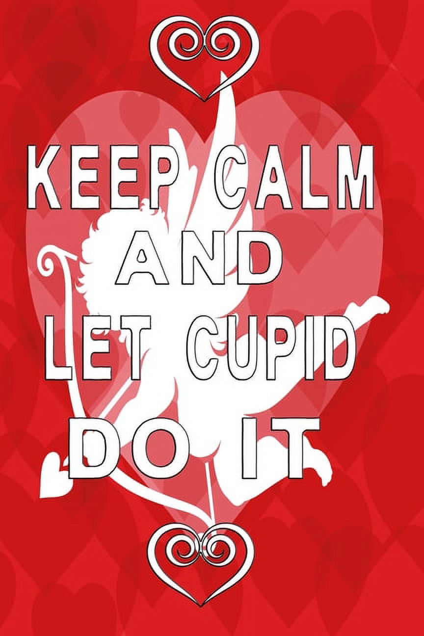 Keep calm and let cupid do it white letters: Ladies Notebook with cupid (Paperback)
