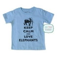 thumbnail image 1 of Keep calm and love Elephants - wallsparks cute & funny Brand - Soft Infant & Toddler Shirt, 1 of 3