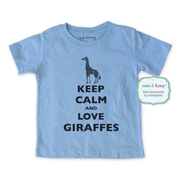 Keep calm and love Giraffes - wallsparks cute & funny Brand - Soft Infant & Toddler Shirt