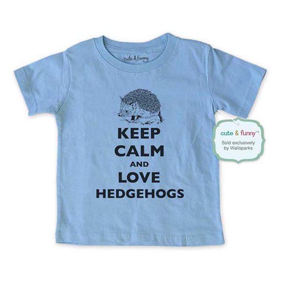 Keep calm and love Hedgehogs - wallsparks cute & funny Brand - Soft Infant & Toddler Shirt