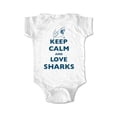 thumbnail image 1 of Keep calm and love sharks - wallsparks cute & funny Brand - baby one piece bodysuit - Great baby shower gift!, 1 of 3