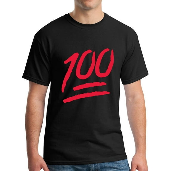 Keep it 100 Emoji Red Logo T-Shirt Funny Shirts