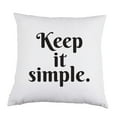 thumbnail image 1 of Keep it Simple White Satin Throw Pillow 16 inch Square with Insert Included, 1 of 1