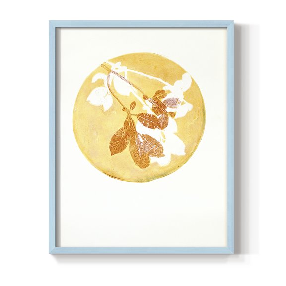 Keep it Simple in Blue Solid Wood 8 x 10 Framed Print