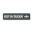 thumbnail image 1 of Keep on Truckin Chevy Sign, Car Sign, Car-Lover Sign, Man Cave Sign - 4x18 inches, 1 of 4