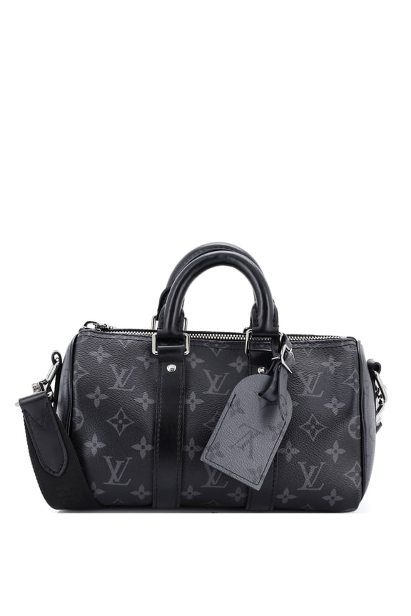 Keepall Bandouliere Bag Reverse Monogram Eclipse Canvas 25 By Rebag