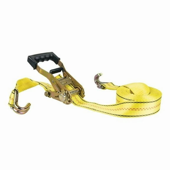 Keeper 04605 Ratchet Tie Down Strap, Yellow, 27' L