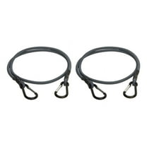 Keeper 06082 Carabiner Style Bungee Cord, Grey, 48", 2 Pack