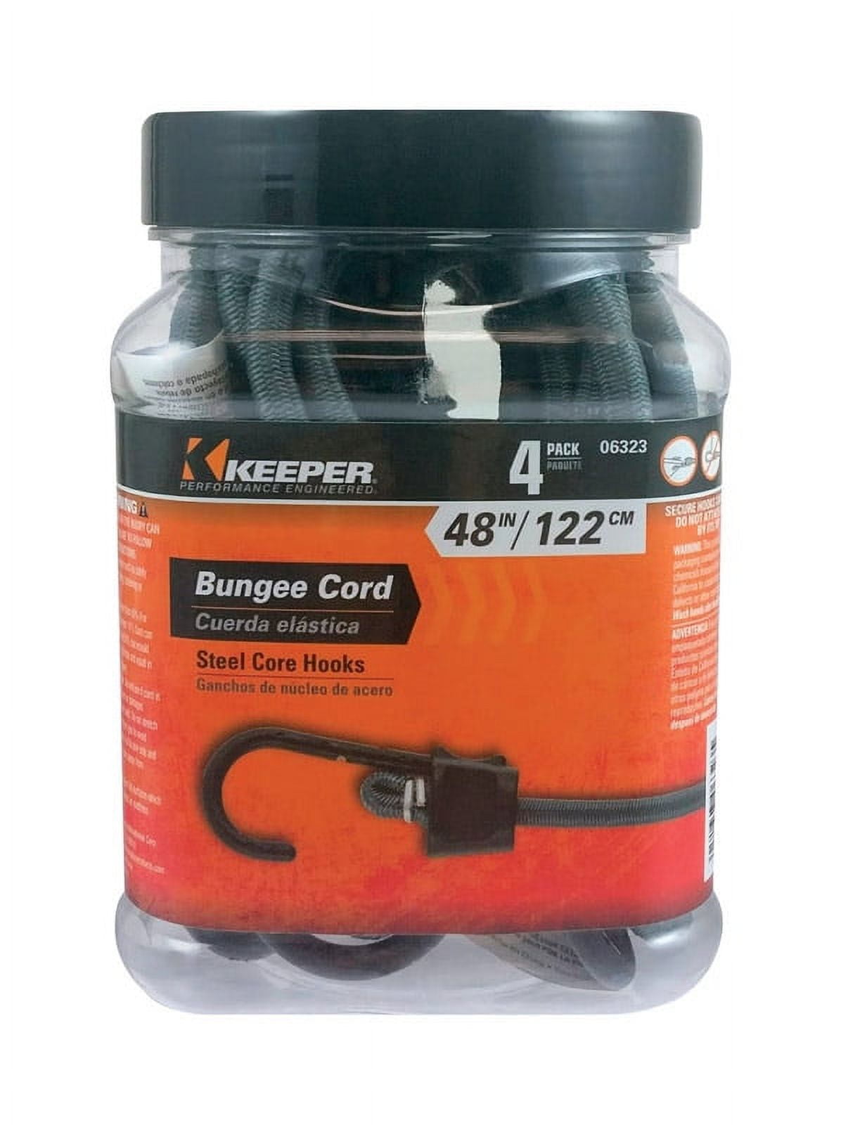 HAMPTON PRODUCTS-KEEPER 4PK 48" GRY Bungee Cord 06323