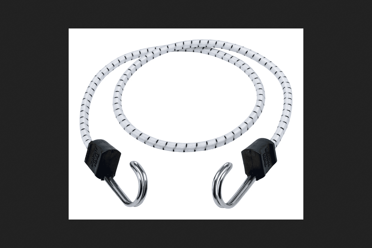 Keeper 8866550 40 in. Marine Twin Anchor Bungee Cord, White & Black - Pack of 10