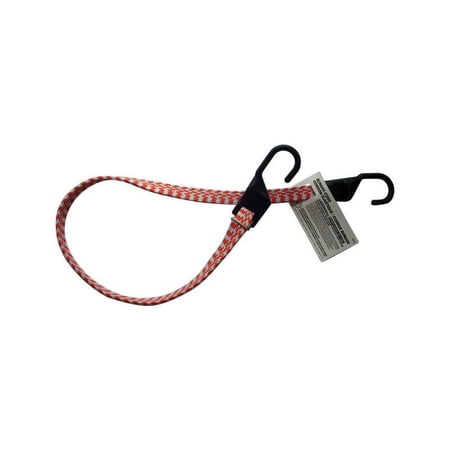 Keeper Corporation Flat Bungee Cord 54 In. L Orange, White Peggable Clamshell