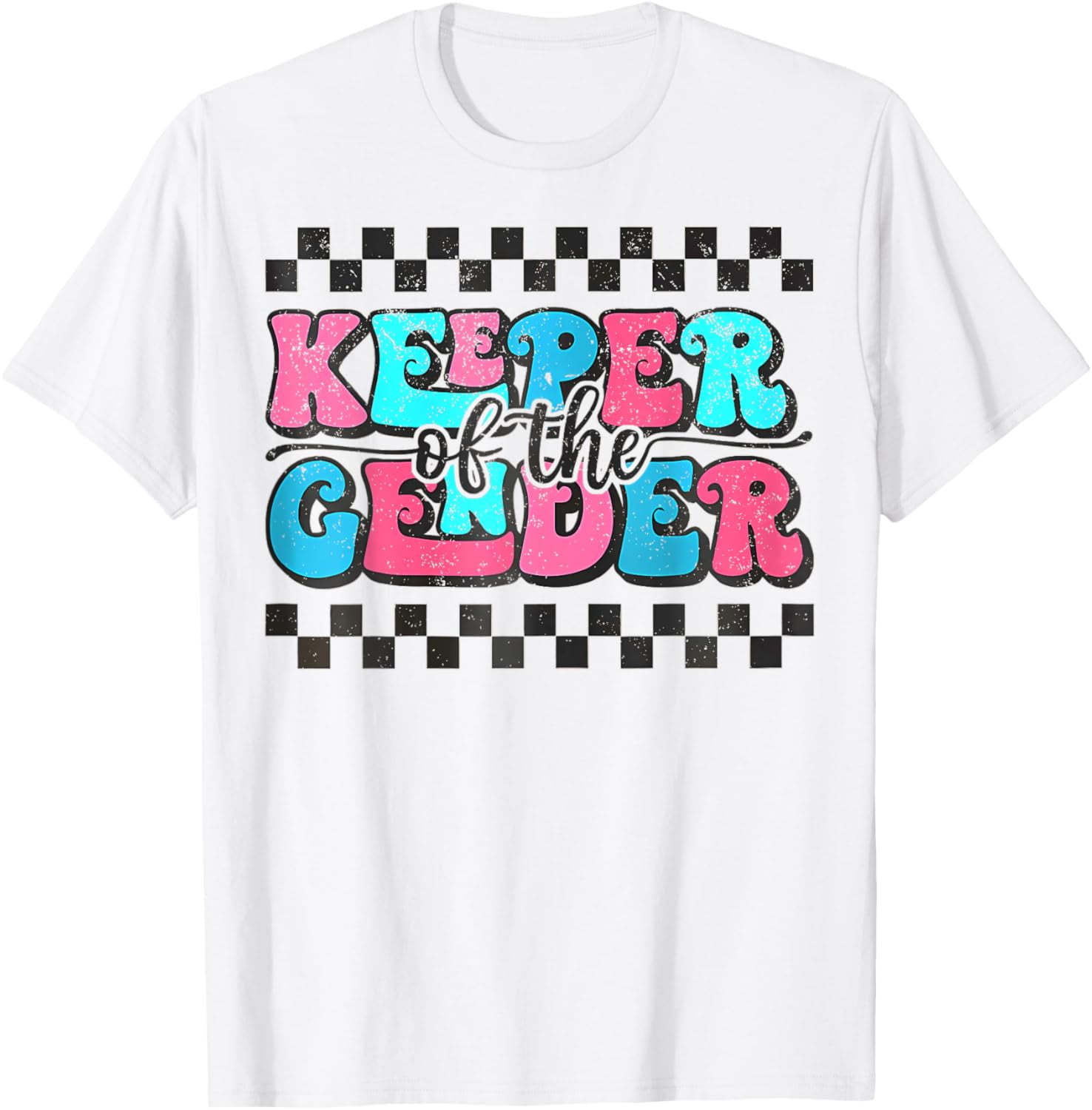 Keeper Of The Gender Cute Reveal Baby Announcement Party TShirt