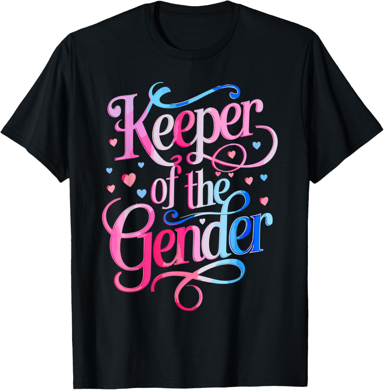 Keeper Of The Gender Cute Reveal Baby Announcement TShirt