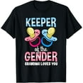 thumbnail image 1 of Keeper Of The Gender Grandma Loves You Baby Shower Boy Girl T-Shirt, 1 of 4