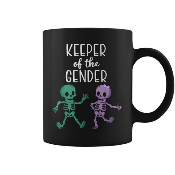 Keeper Of The Gender Halloween Skeleton Pregnancy Reveal Coffee Mugs