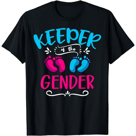 Keeper Of The Gender Reveal Baby Shower Party Announcement T-Shirt