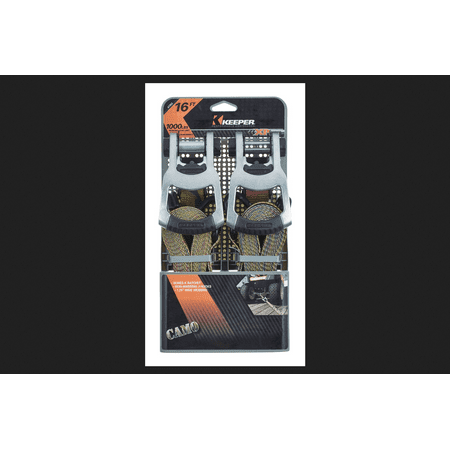 Keeper Tie Down Strap Camouflage 16 ft. L 1000 lb. 2 pk