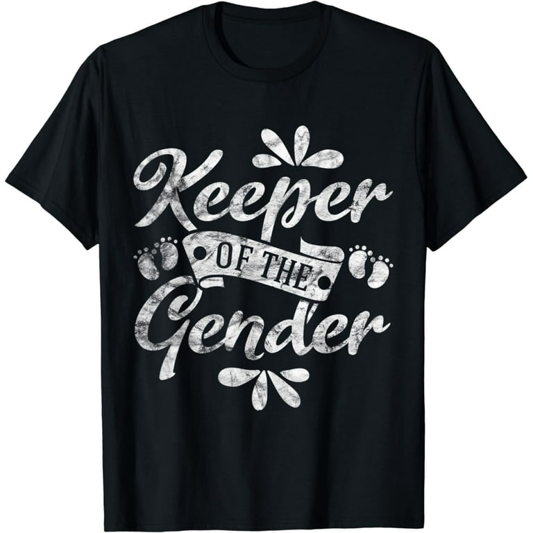 Keeper Of The Gender Reveal Party Baby Announcement T-Shirt Keeper Of The Gender Reveal Party Baby Announcement T-Shirt