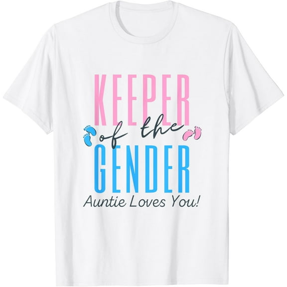 Keeper of the Gender Auntie Reveal Party Baby Announcement T-Shirt