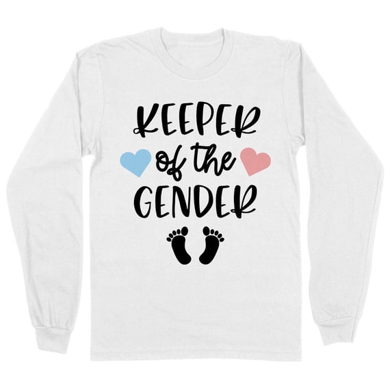 Keeper of the Gender Long Sleeve Shirt Unisex Large White