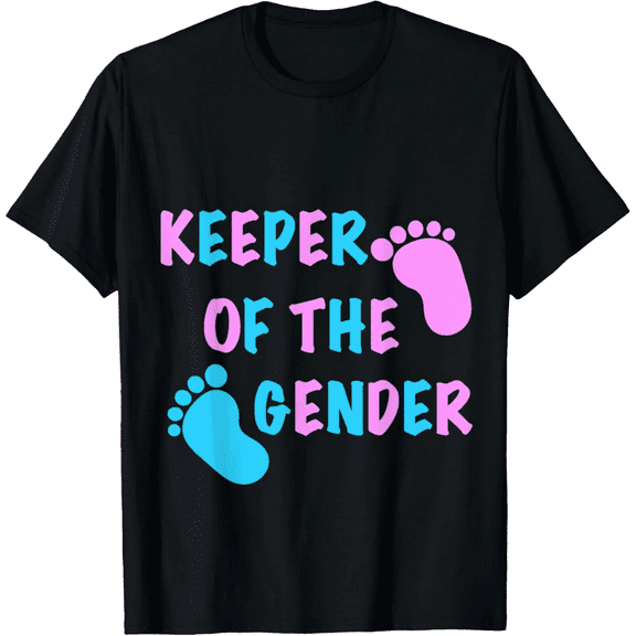Keeper of the Gender T Shirt Baby shower Announcement Gift T-Shirt