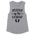 thumbnail image 1 of Keeper of the Gender Women's Muscle Tank Large Heather Grey, 1 of 5