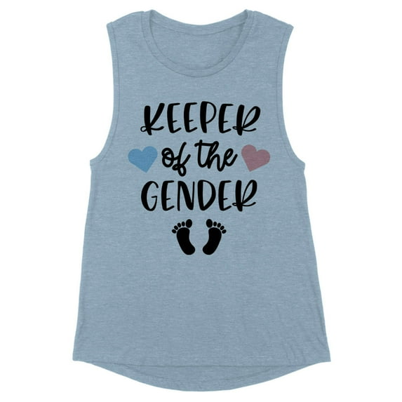 Keeper of the Gender Women's Muscle Tank X-Small Stonewash Denim