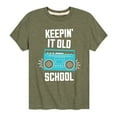 thumbnail image 1 of Keepin It Old School Boombox  - Youth Short Sleeve Tee, 1 of 5