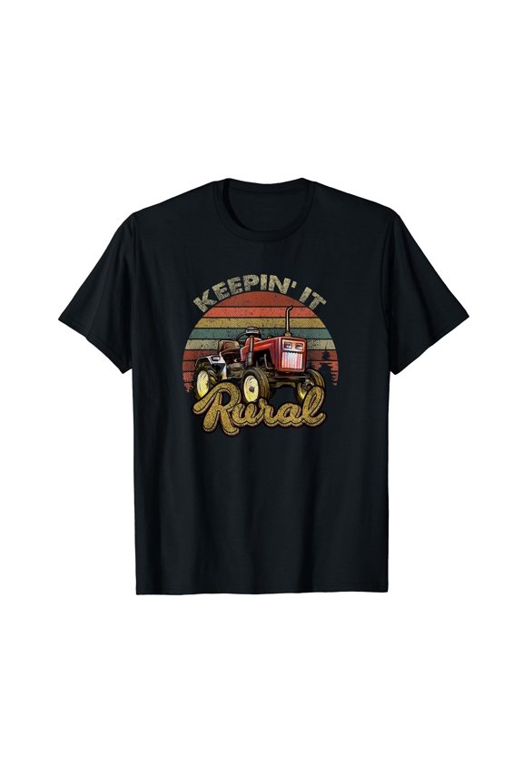 Keepin' It Rural Vintage Distressed Design Local Farming T-Shirt