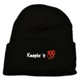 thumbnail image 1 of Road Rage Keepin' it 100 Embroidered Beanie, Black, One Size, 1 of 1