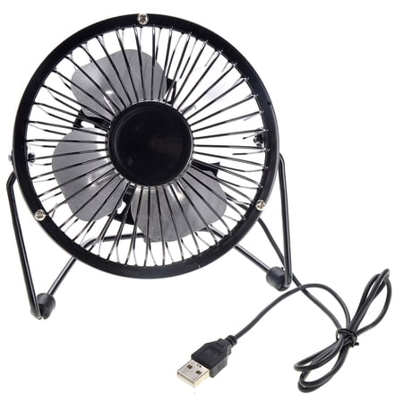 Keepin it Cool Portable Mini Metal USB Table Fan - Black