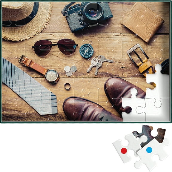 Keeping Busy Dementia Puzzle - 35 pcs Color Coded for Multiple Levels, Travel Accessories