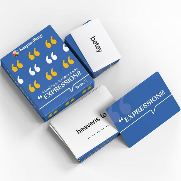 Keeping Busy Expressions Brain Game for Older Adults with Dementia (Series 2)- Well-Known Sayings Card Game for Memory Loss - Adaptable to All Levels