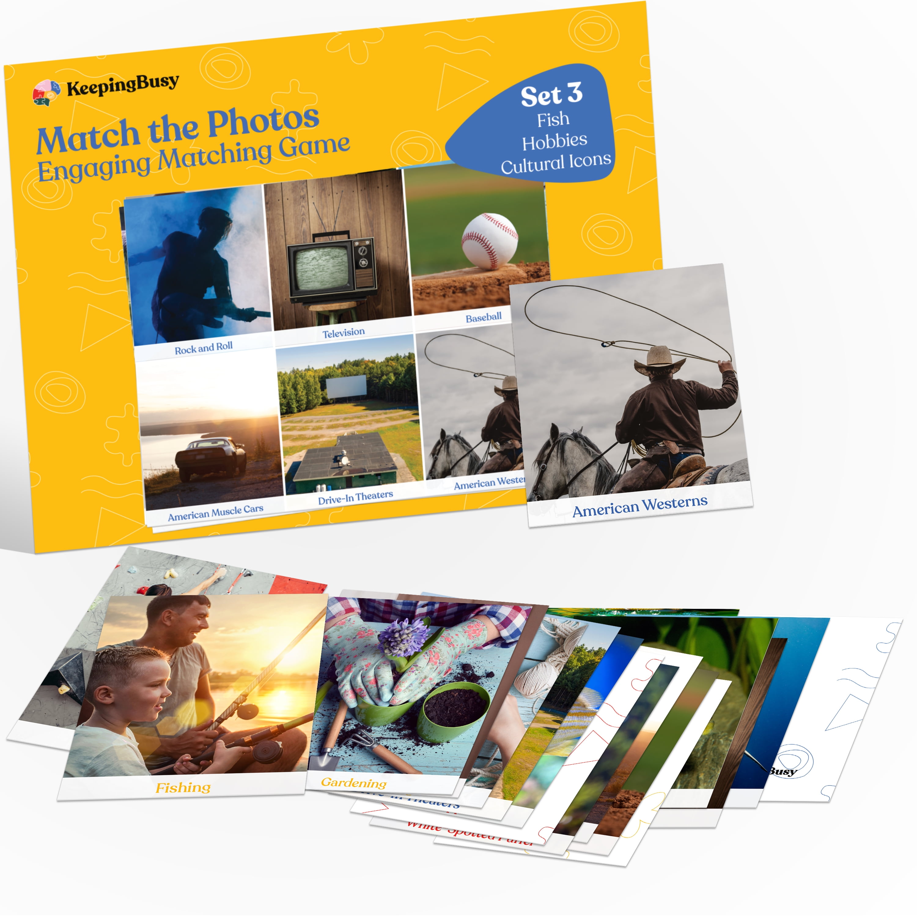 Keeping Busy Match The Photo Activity for Late Dementia, with Fun Facts