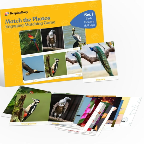 Keeping Busy Match The Photo Game with Fun Facts Memory Games for Seniors with Dementia, Cognitive Game for Elderly