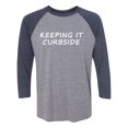 thumbnail image 1 of Keeping It Curbside Unisex 3/4 Sleeve Baseball Raglan Tee, 1 of 2