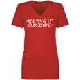 thumbnail image 1 of Keeping It Curbside Womens V-Neck Tee, 1 of 2