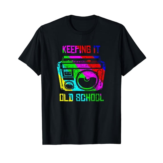Keeping It Old School 80s 90s portable stereo Retro Music T-Shirt