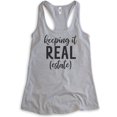thumbnail image 1 of Keeping It Real (Estate) Tank Top, Ladies Racerback Tank Top, Real Estate Agent Realtor Gift Tank, Heather Gray, Large, 1 of 3