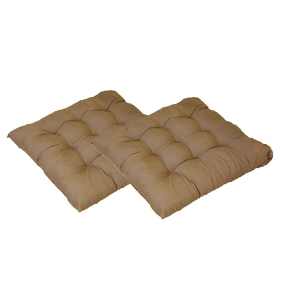 Keeplus 2pcs Indoor Outdoor Garden Patio Home Kitchen Office Chair Seat Cushion Pads, 16x16 Inches Patio Chair Cushion with Ties, Outdoor Indoor Waterproof Seat Cushions, Indoor Outdoor Use