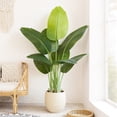 thumbnail image 1 of Keeplus 4FT Bird of Paradise Artificial Plant - Tall Fake Silk Tree with 9 Stems, Realistic Large Faux Indoor Floor Plant for Home Office Decor, Big Decorative House Plant (120cm), 1 of 12