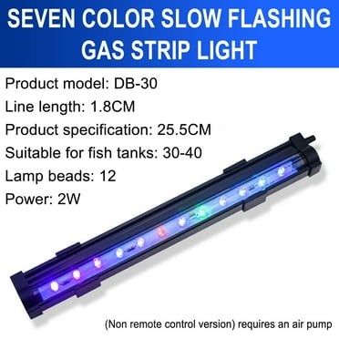 Keeplus Aquarium Bubble Light, LED Fish Tank Light, IP68 Submersible LED Aquarium Lamp With For Turtle Tank, Shrimp (without Remote), for Gardens, Patios, Balconies