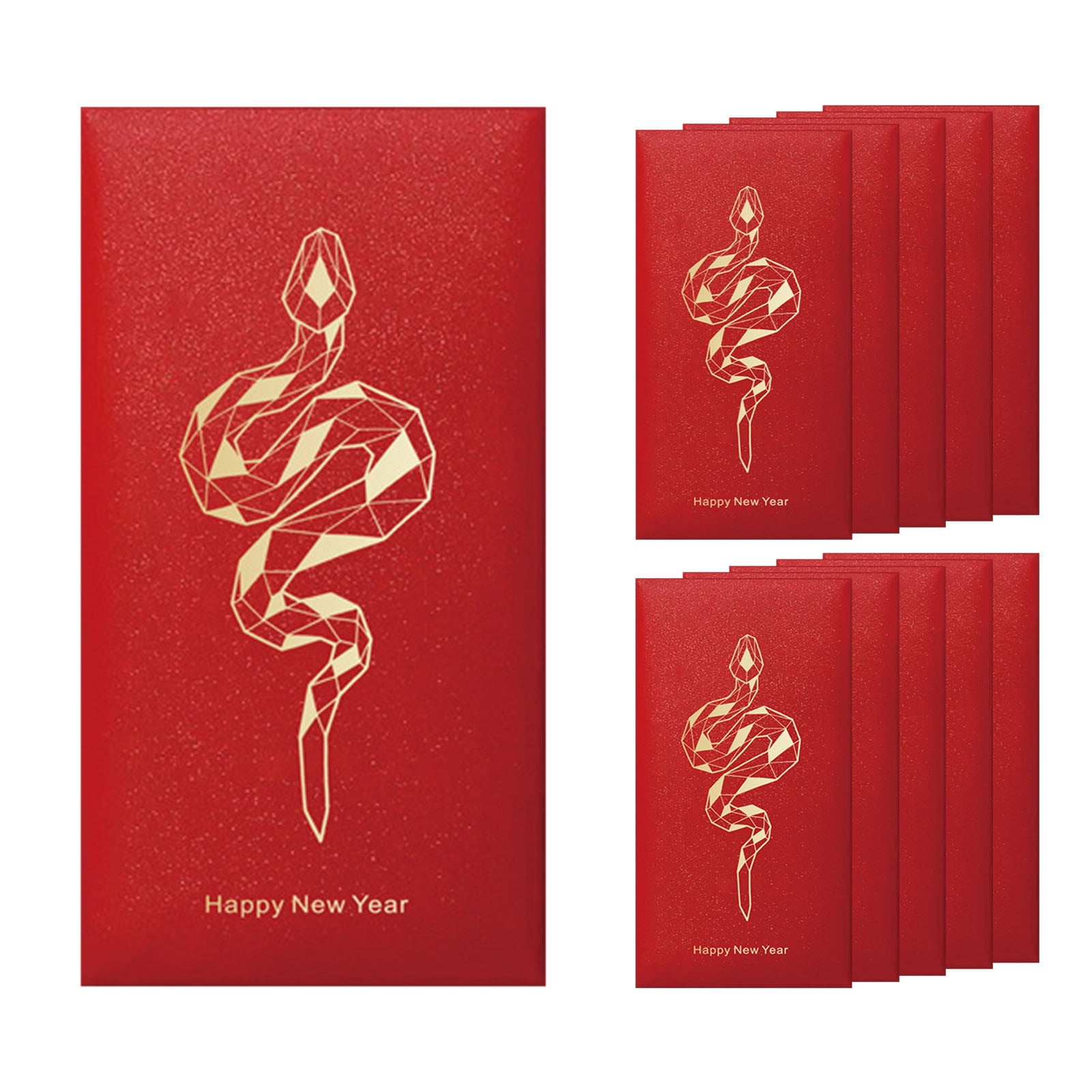36-Pack Chinese New Year Red Envelopes - Year Of The Snake Designs For Lucky Money, Birthdays & Celebrations
