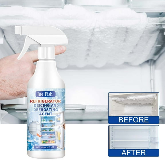 Keeplus Refrigerator Defrosting Deicer, Household Freezer Melting Snow Deicing Clean Ice Antifreeze Icing Agent, Ice Melt Dispenser 120ml, for Kitchen Refrigerator