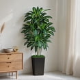 thumbnail image 1 of Keeplush 5FT Artificial Dracaena Tree with Planter - Highly Realistic Silk Fake Tree, Adjustable Branches, Maintenance-Free Indoor Faux Plant for Home Office Decor (150cm), 1 of 9